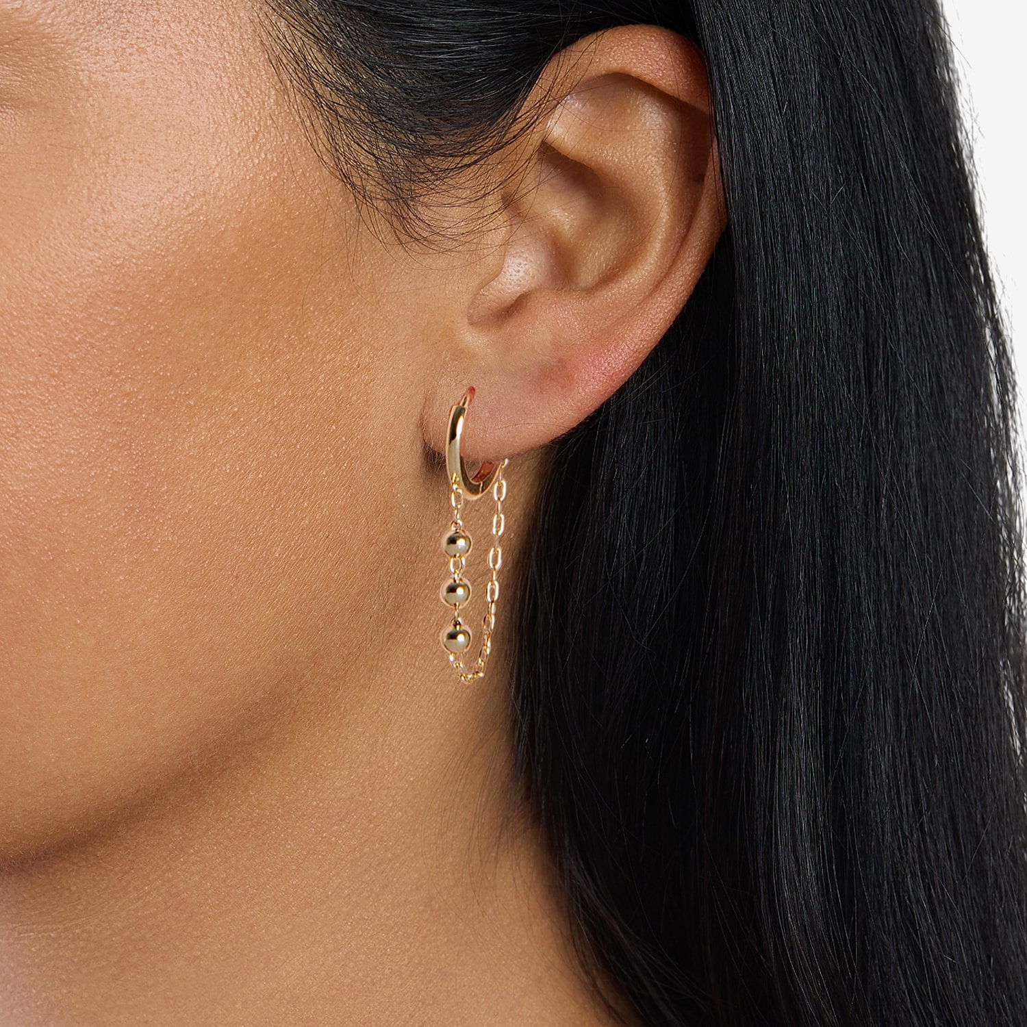 Silver Reflections Womens 14K Gold Over Brass Drop Earrings