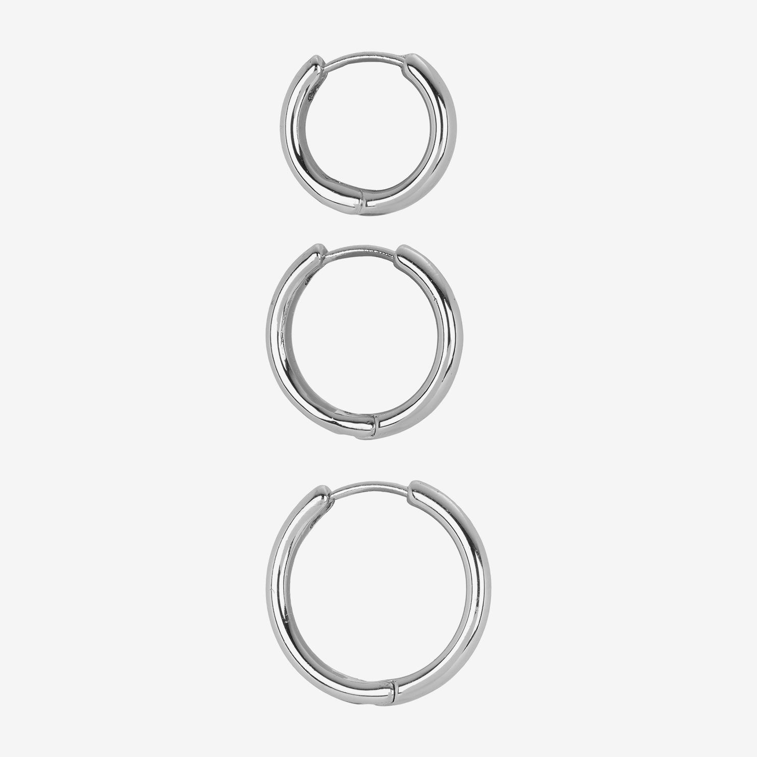 Silver Reflections Womens 3 Pair Earring Set