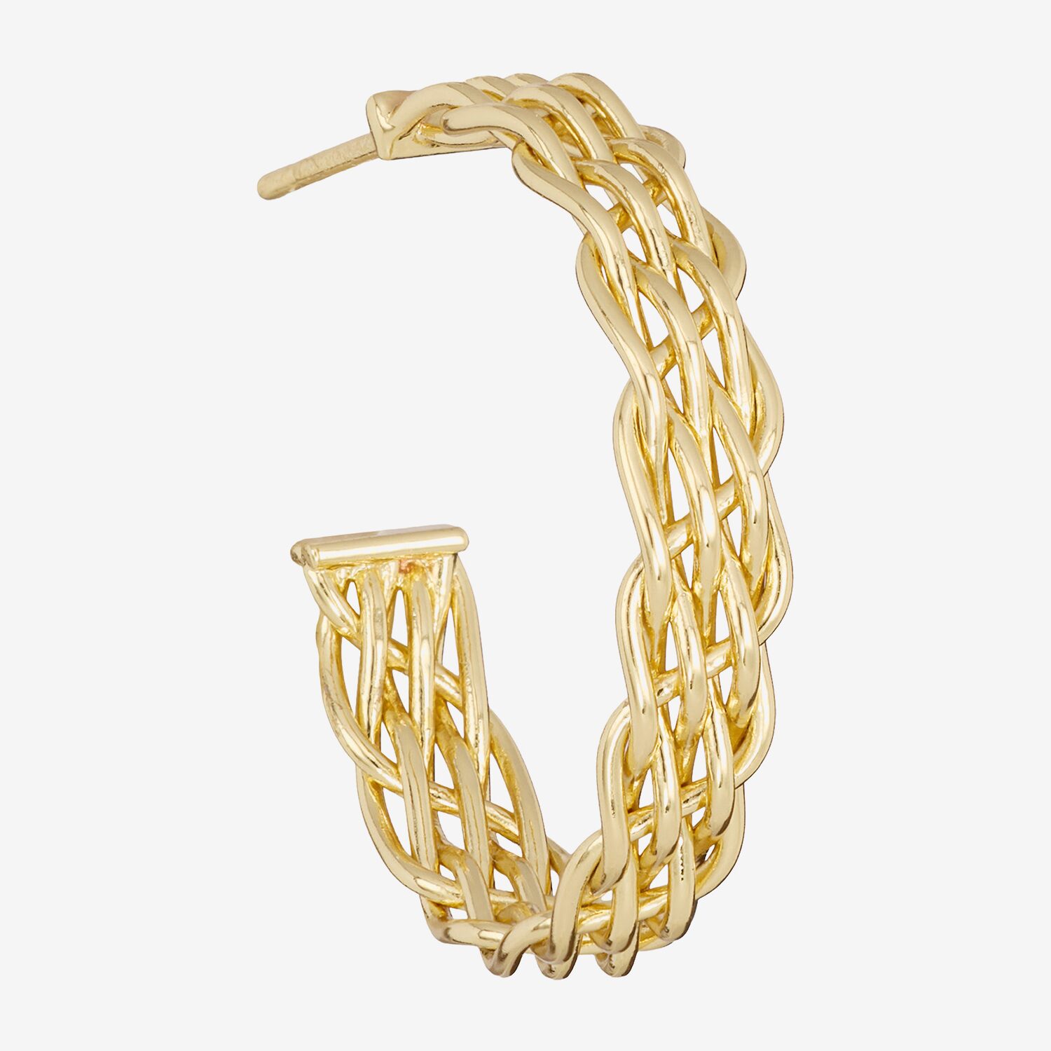 Silver Reflections Womens 14K Gold Over Brass 25mm Hoop Earrings
