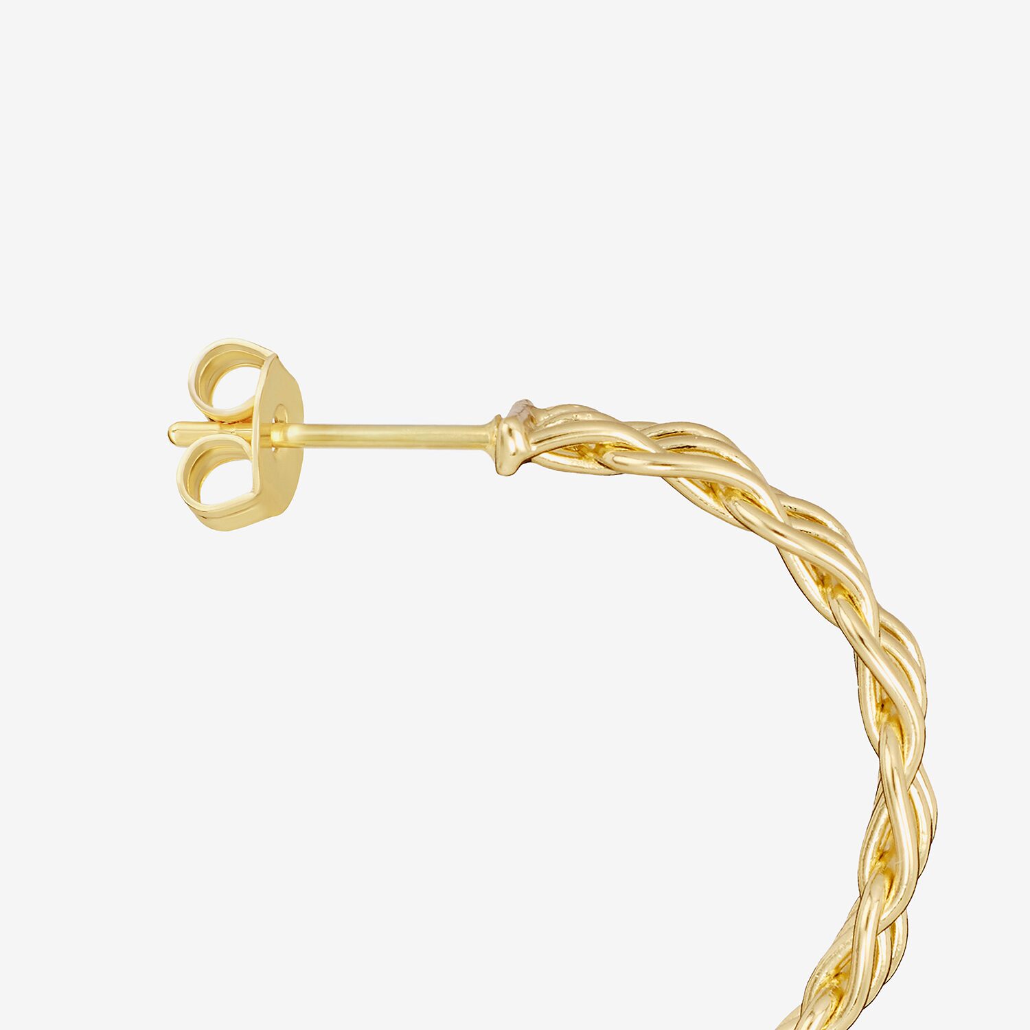 Silver Reflections Womens 14K Gold Over Brass 25mm Hoop Earrings