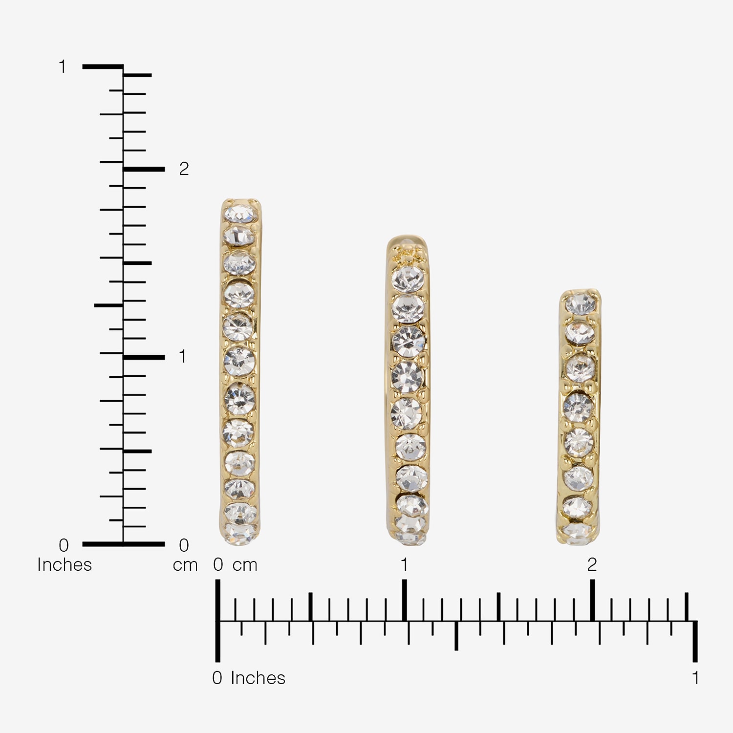 Sparkle Allure Womens Cubic Zirconia 14K Gold Over Brass 15mm Hoop Earrings