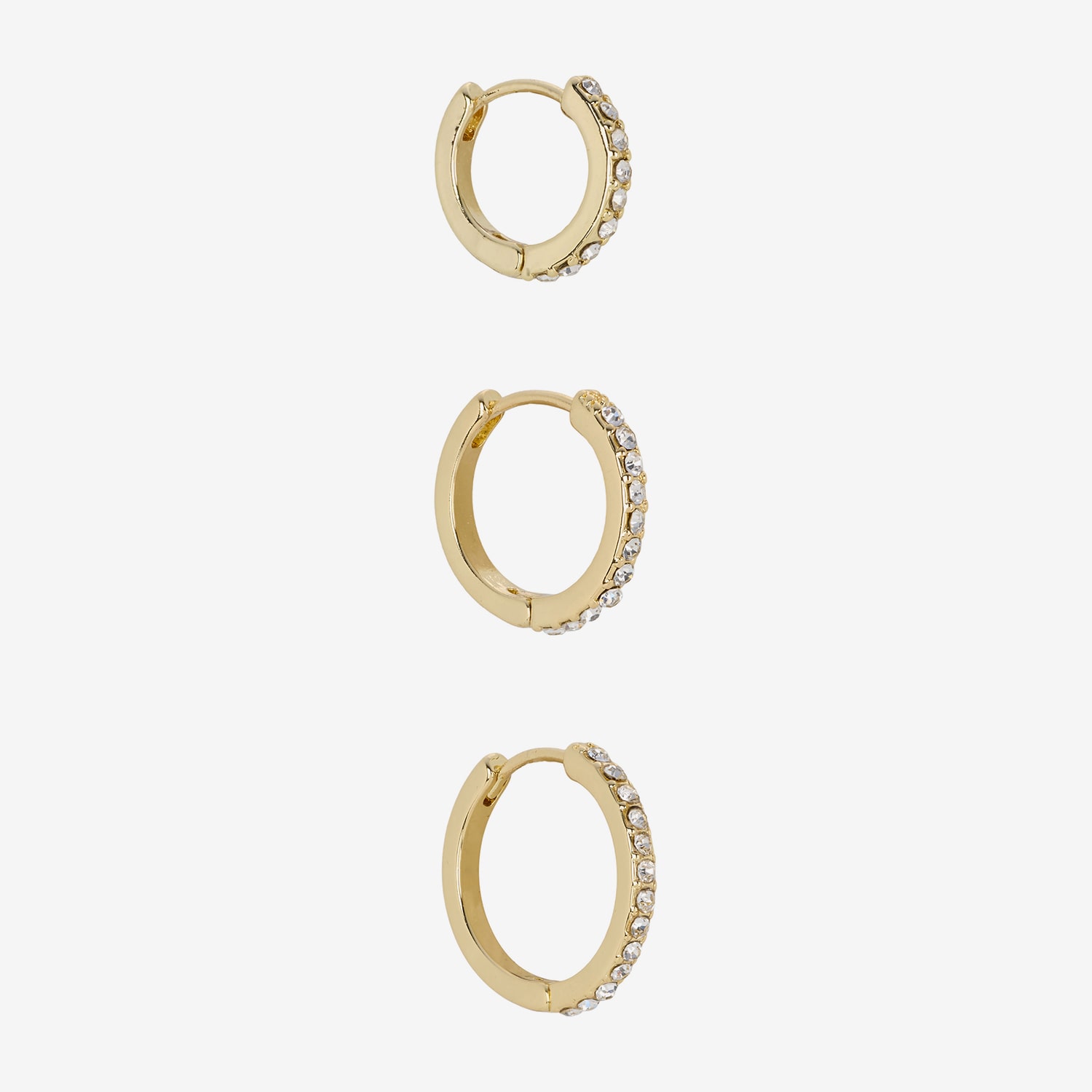 Sparkle Allure Womens Cubic Zirconia 14K Gold Over Brass 15mm Hoop Earrings