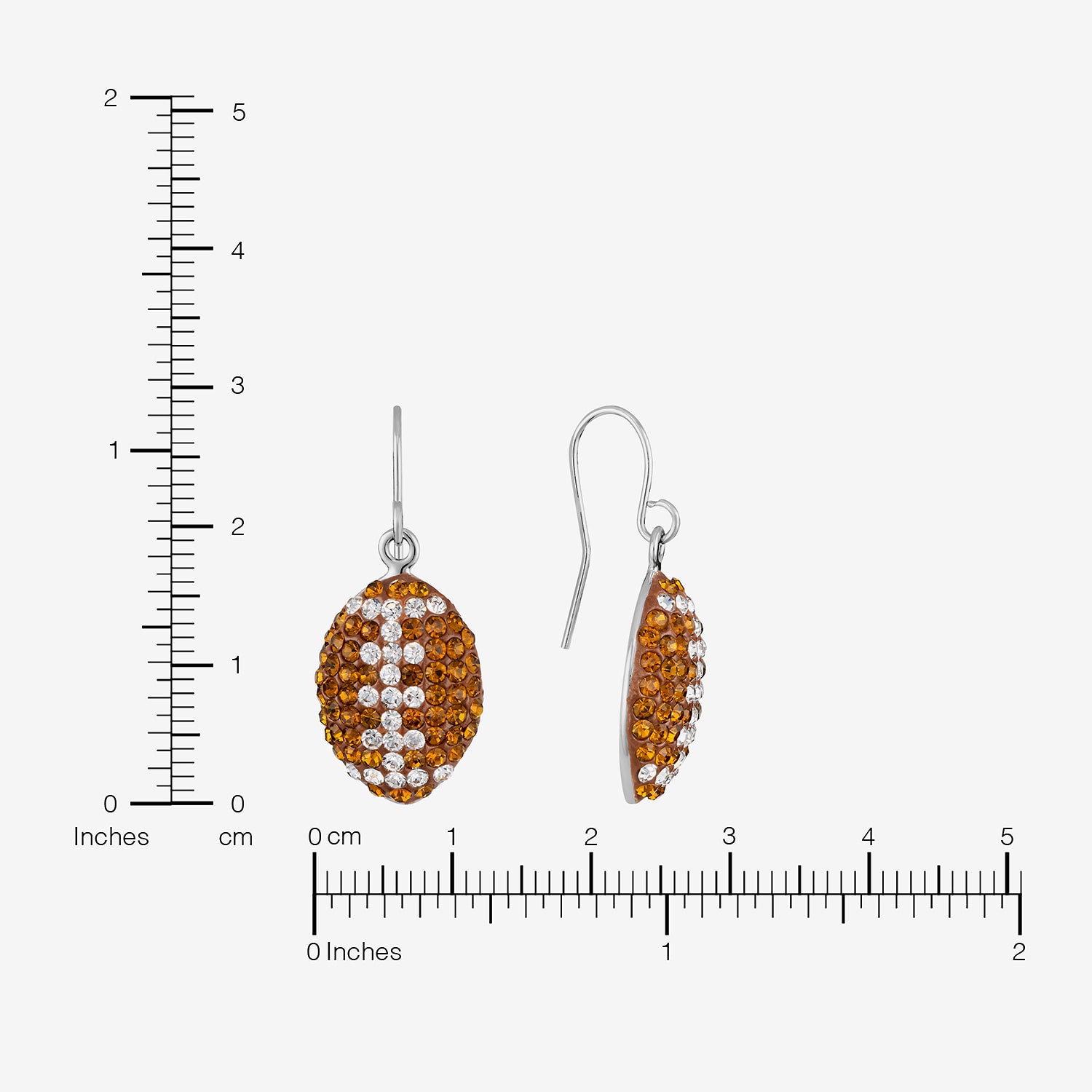 Sparkle Allure Womens Multi Color Crystal Pure Silver Over Brass Drop Earrings