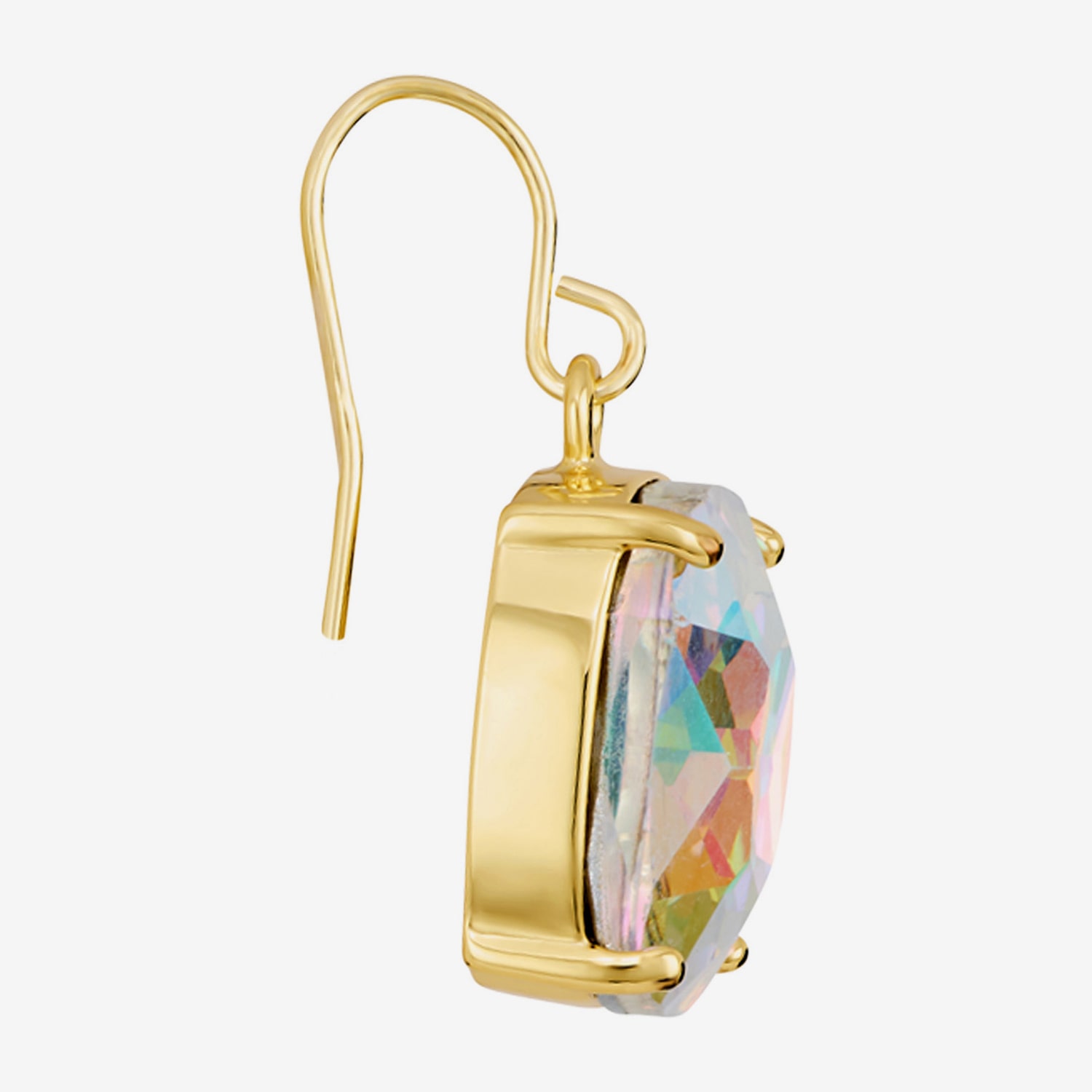 Sparkle Allure Womens Multi Color Crystal 14K Gold Over Brass Drop Earrings