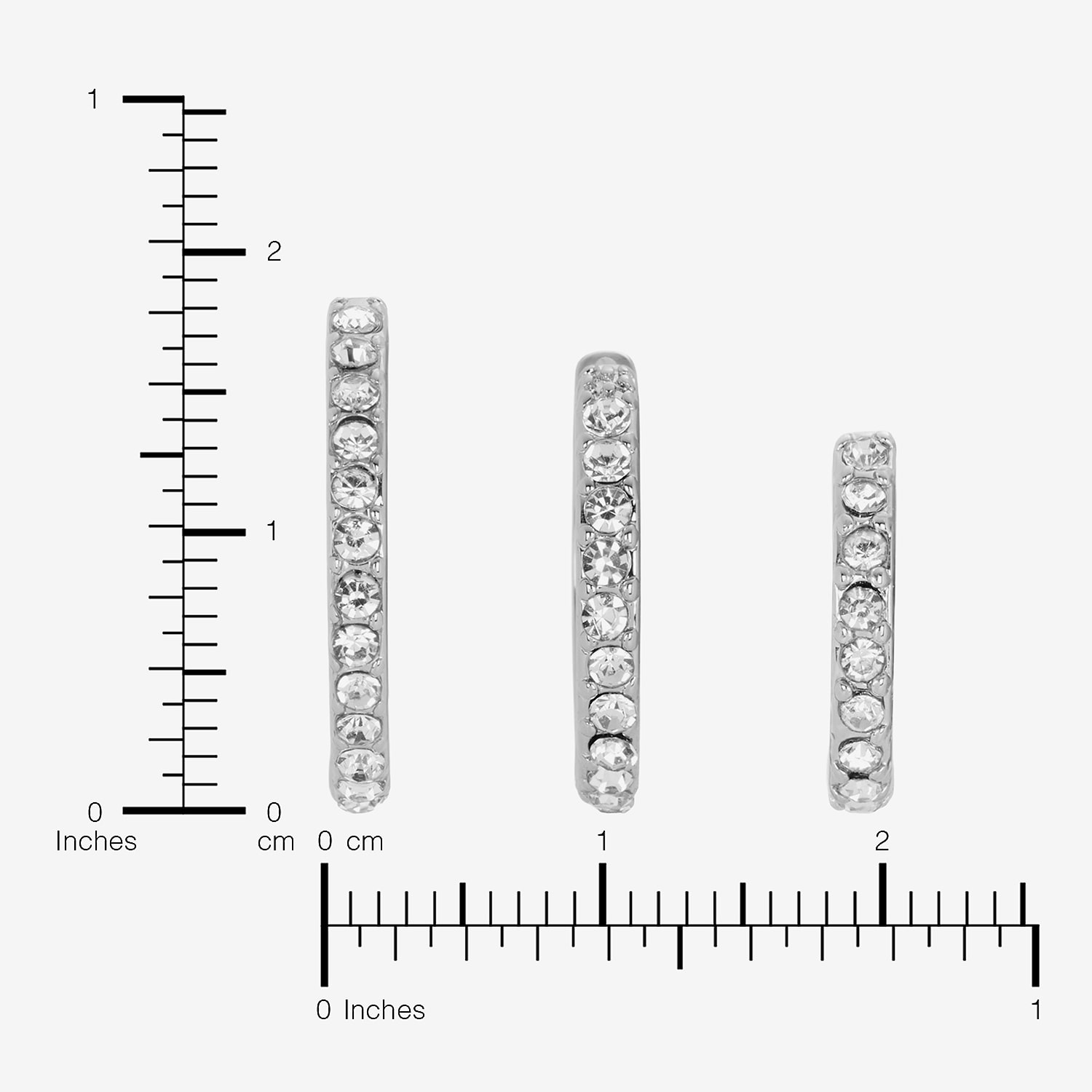 Sparkle Allure Womens Cubic Zirconia 15mm Hoop Earrings