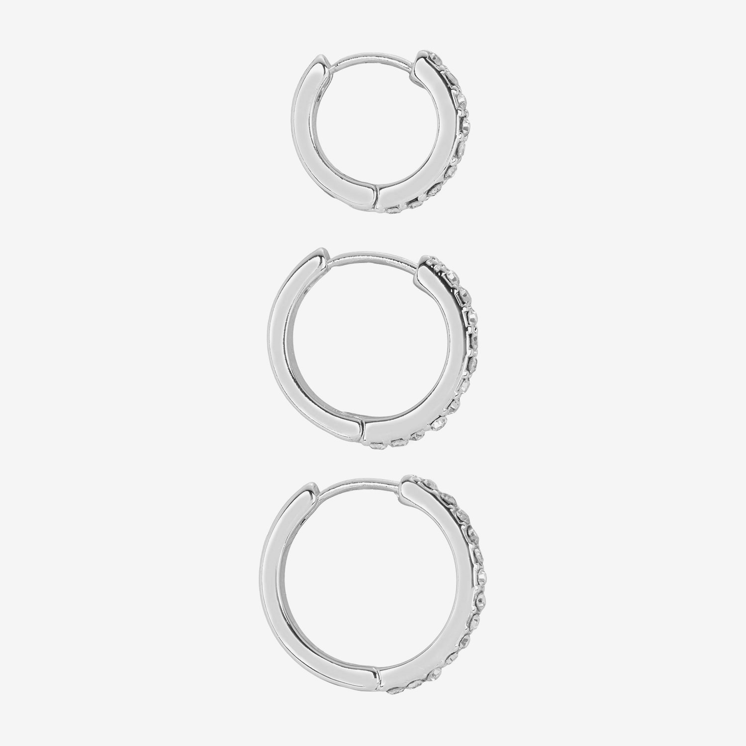 Sparkle Allure Womens Cubic Zirconia 15mm Hoop Earrings