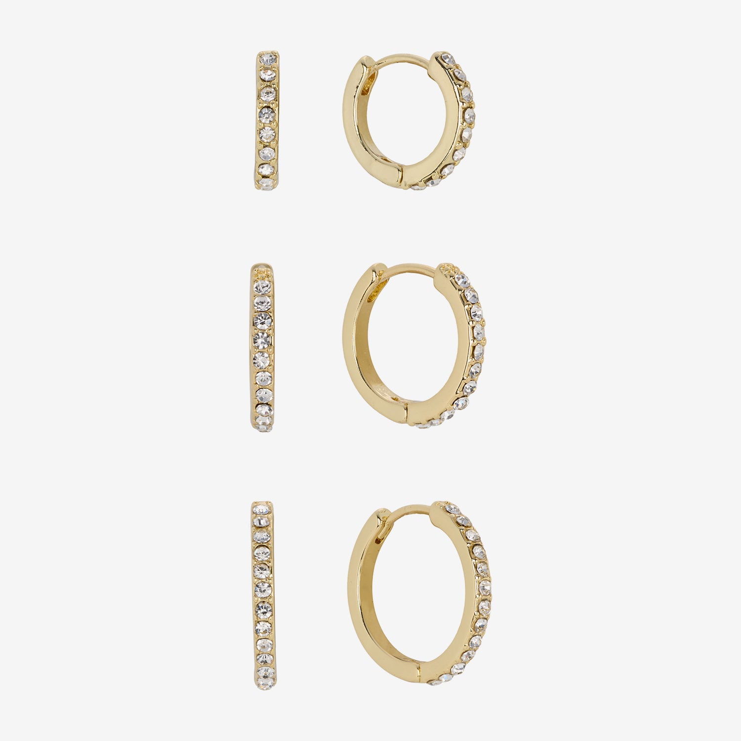 Sparkle Allure Womens Cubic Zirconia 14K Gold Over Brass 15mm Hoop Earrings