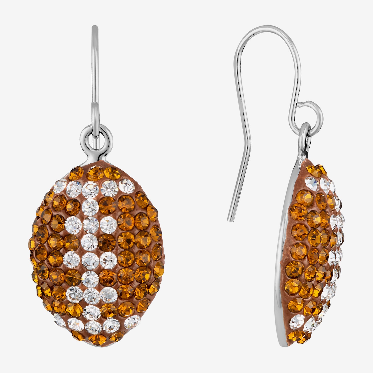 Sparkle Allure Womens Multi Color Crystal Pure Silver Over Brass Drop Earrings