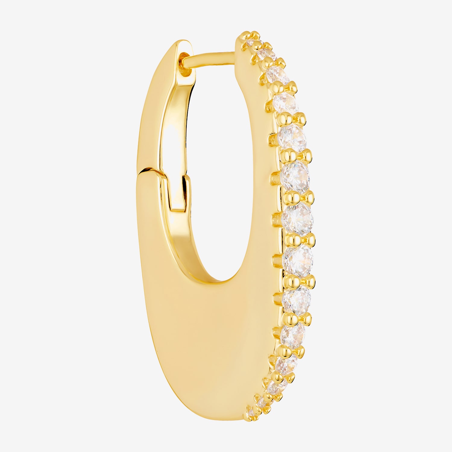 Sparkle Allure Womens Cubic Zirconia 14K Gold Over Brass 30mm Hoop Earrings