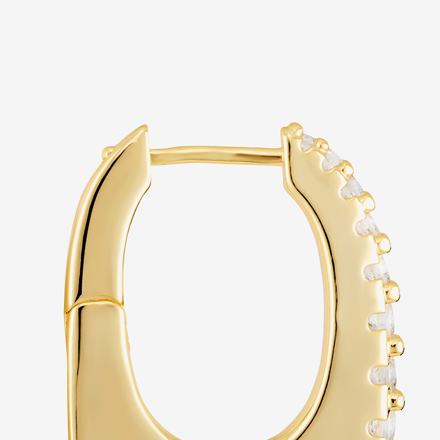 Sparkle Allure Womens Cubic Zirconia 14K Gold Over Brass 30mm Hoop Earrings
