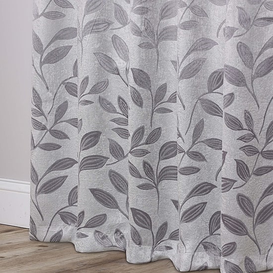 SUPERIOR® Leaves Back Tab Energy Saving Room Darkening Set of 2 Curtain Panel