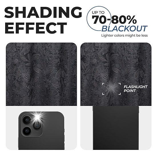 SUPERIOR® Leaves Grommet Top Energy Saving Room Darkening Set of 2 Curtain Panel