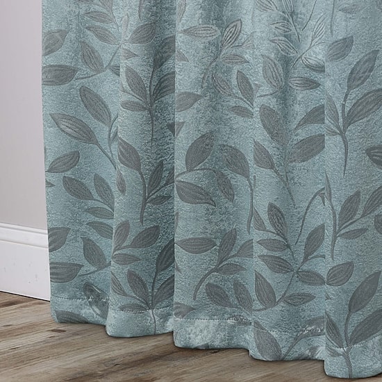 SUPERIOR® Leaves Grommet Top Energy Saving Room Darkening Set of 2 Curtain Panel