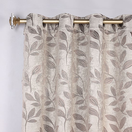 SUPERIOR® Leaves Grommet Top Energy Saving Room Darkening Set of 2 Curtain Panel