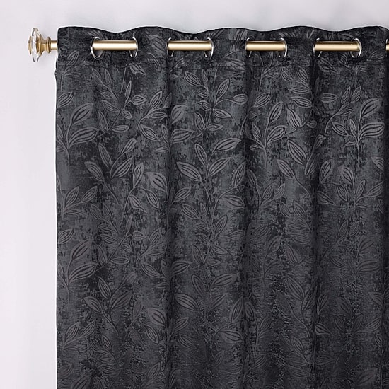 SUPERIOR® Leaves Grommet Top Energy Saving Room Darkening Set of 2 Curtain Panel