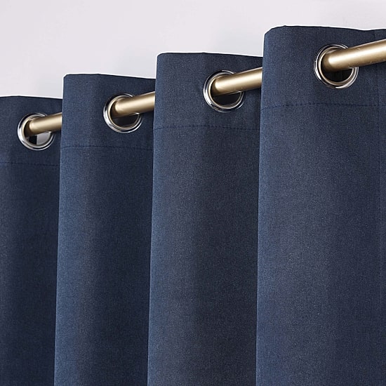 SUPERIOR® Neal Grommet Top 100% Blackout Set of 2 Curtain Panel