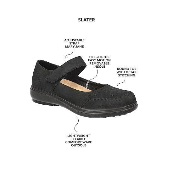 Easy Street Slater Womens Round Closed Toe Slip-On Shoe