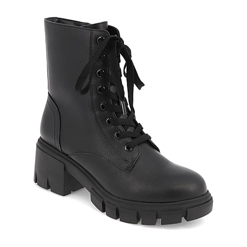 Mia Girl Womens  Block Heel Combat Boots In Black