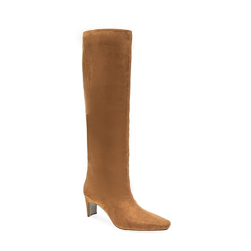 Esprit Womens Ashton Sculptural Heel Dress Boots In Brown