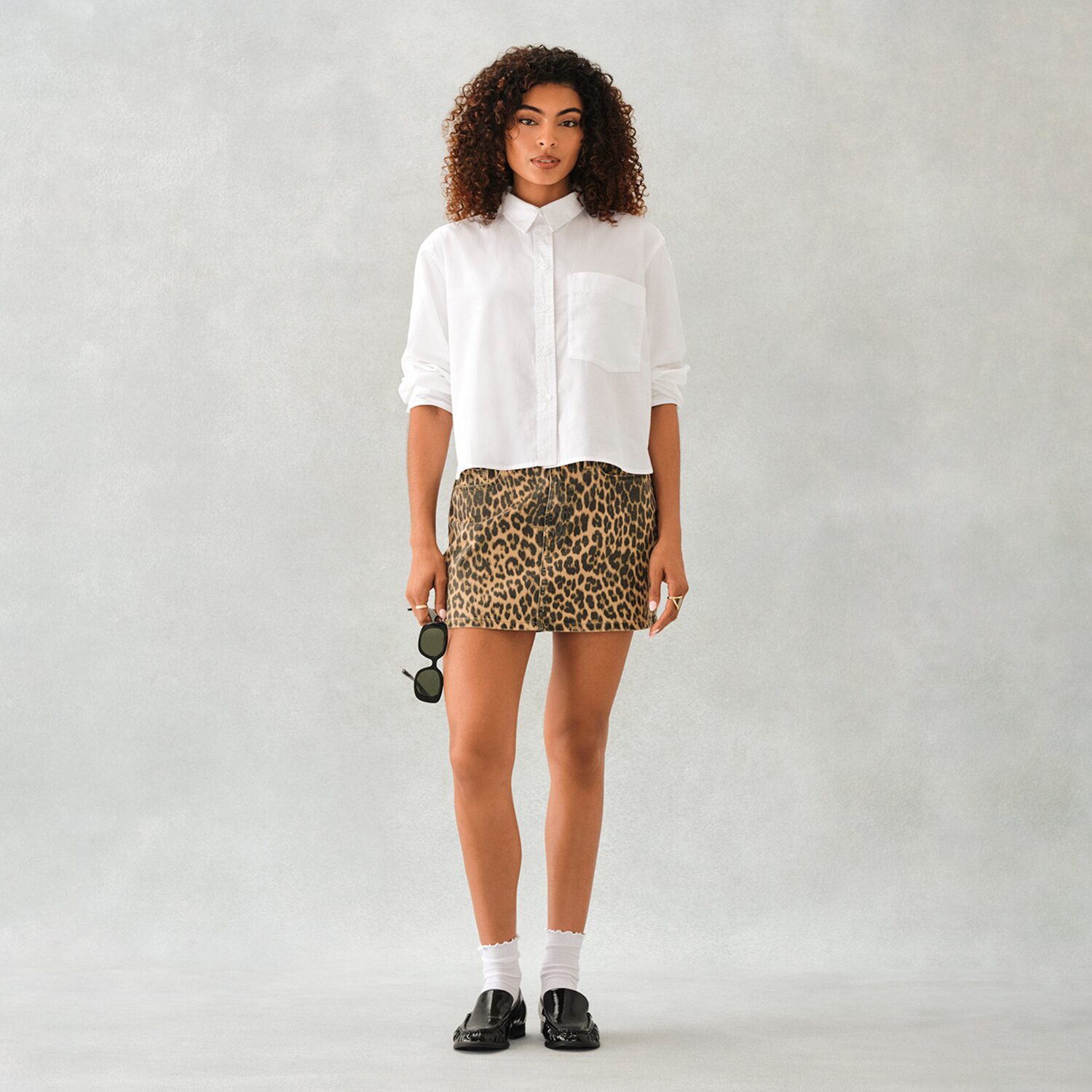 a.n.a Womens Mid Rise Mini Denim Skirt