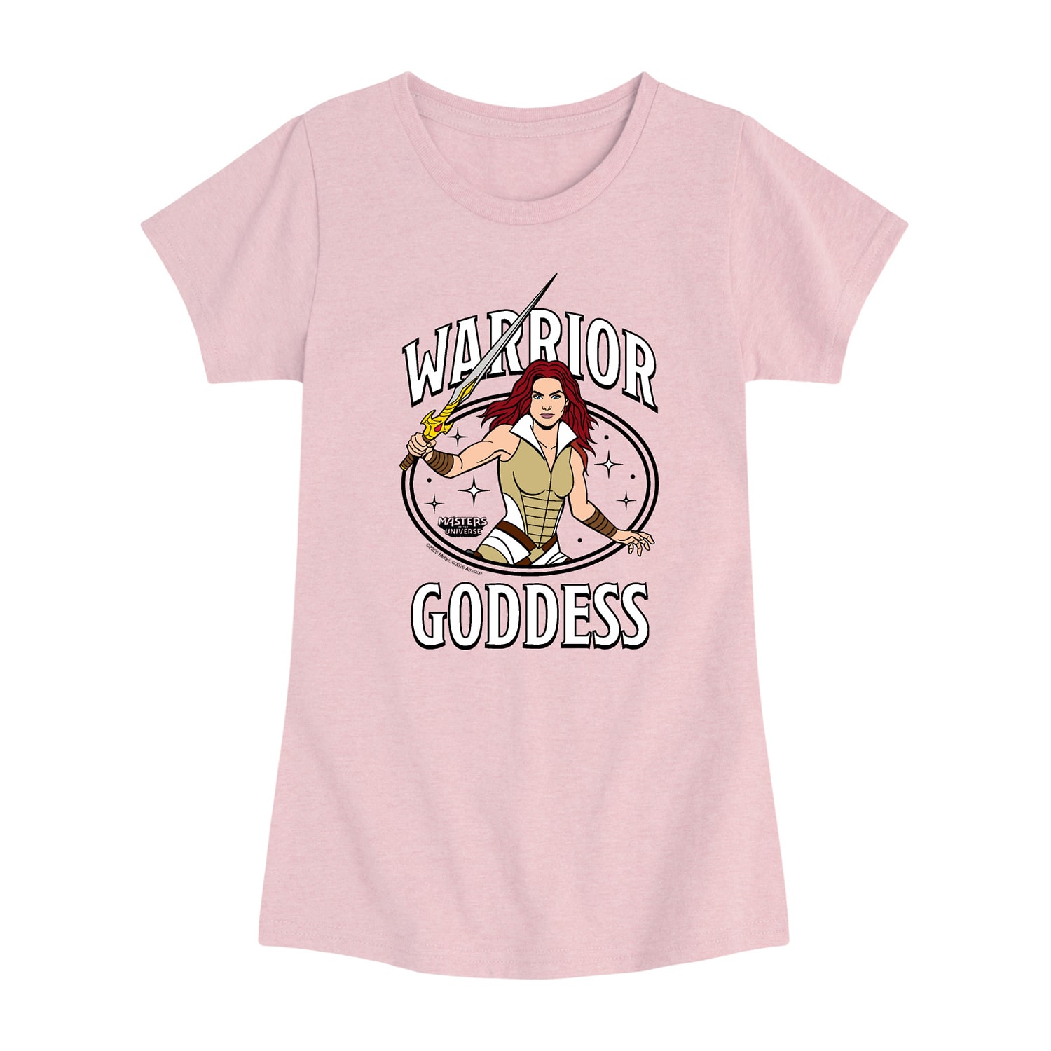 Warrior Goddess Tessa Big Kid Girls Crew Neck Short Sleeve Regular Fit Graphic T-Shirt
