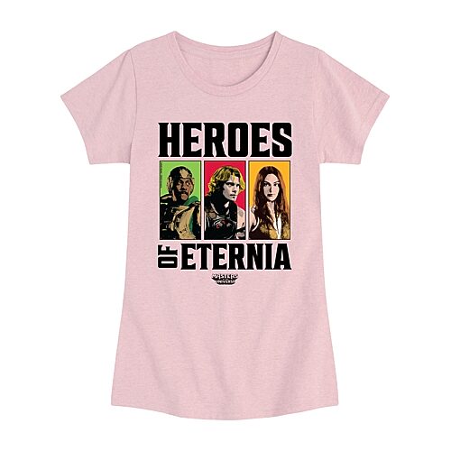 Air Waves Heroes Eternia Big Kid Girls Crew Neck Short Sleeve Regular Fit Graphic T-shirt In Pink