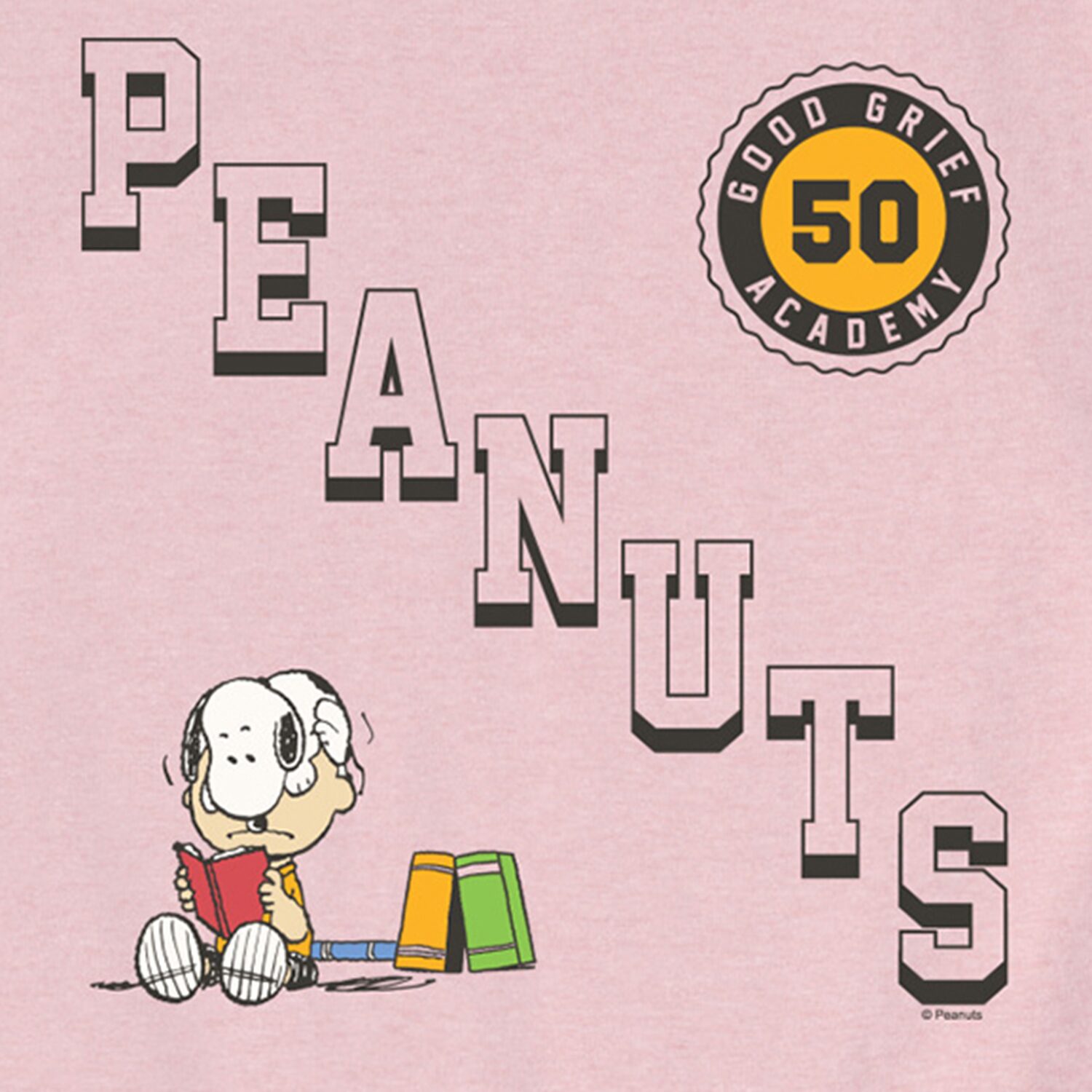 School Collegiate Big Kid Girls Crew Neck Short Sleeve Regular Fit Peanuts Snoopy Graphic T-Shirt