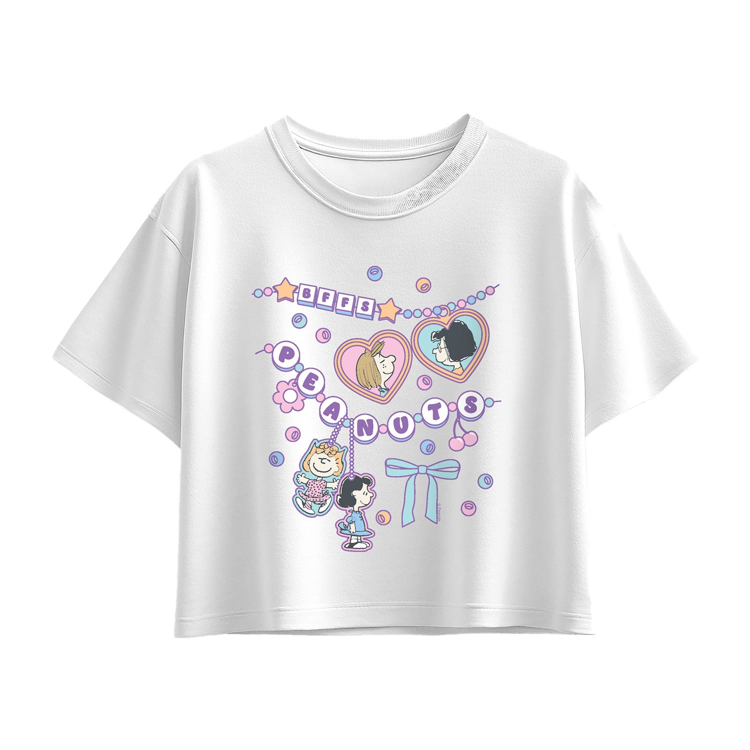 Marcy Peppermint Patty Friendship Bracelet Big Kid Girls Crew Neck Short Sleeve Regular Fit Peanuts Graphic T-Shirt