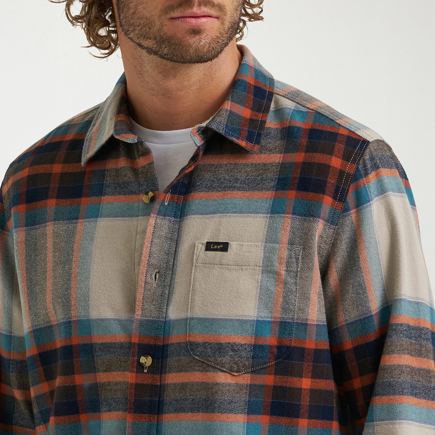 Lee All Purpose Mens Long Sleeve Regular Fit Flannel Shirt