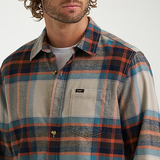 Lee All Purpose Mens Long Sleeve Regular Fit Flannel Shirt