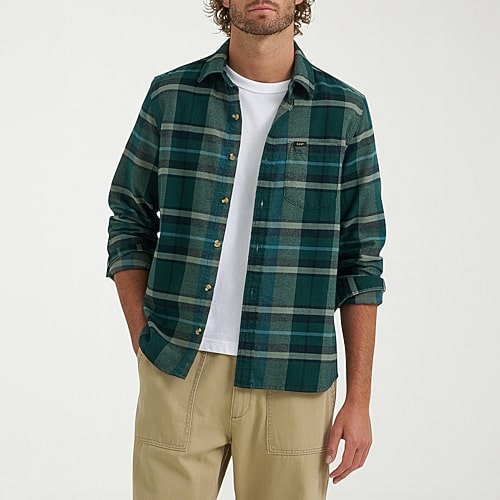 Lee All Purpose Mens Long Sve Regular Fit Flannel Shirt In Multiple Colors