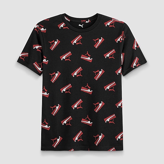 PUMA Big Kid Boys Crew Neck Short Sleeve Regular Fit Graphic T-Shirt