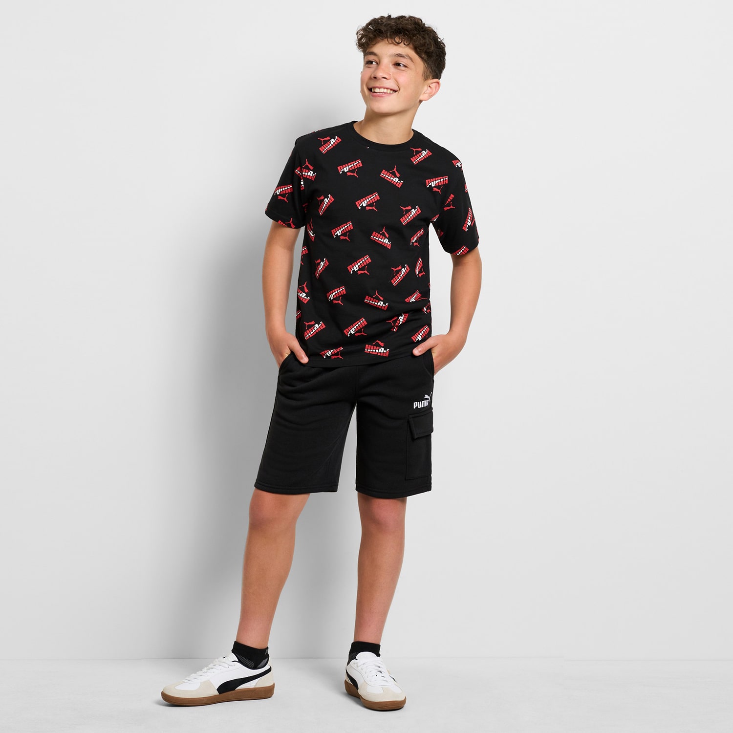 PUMA Big Kid Boys Crew Neck Short Sleeve Regular Fit Graphic T-Shirt