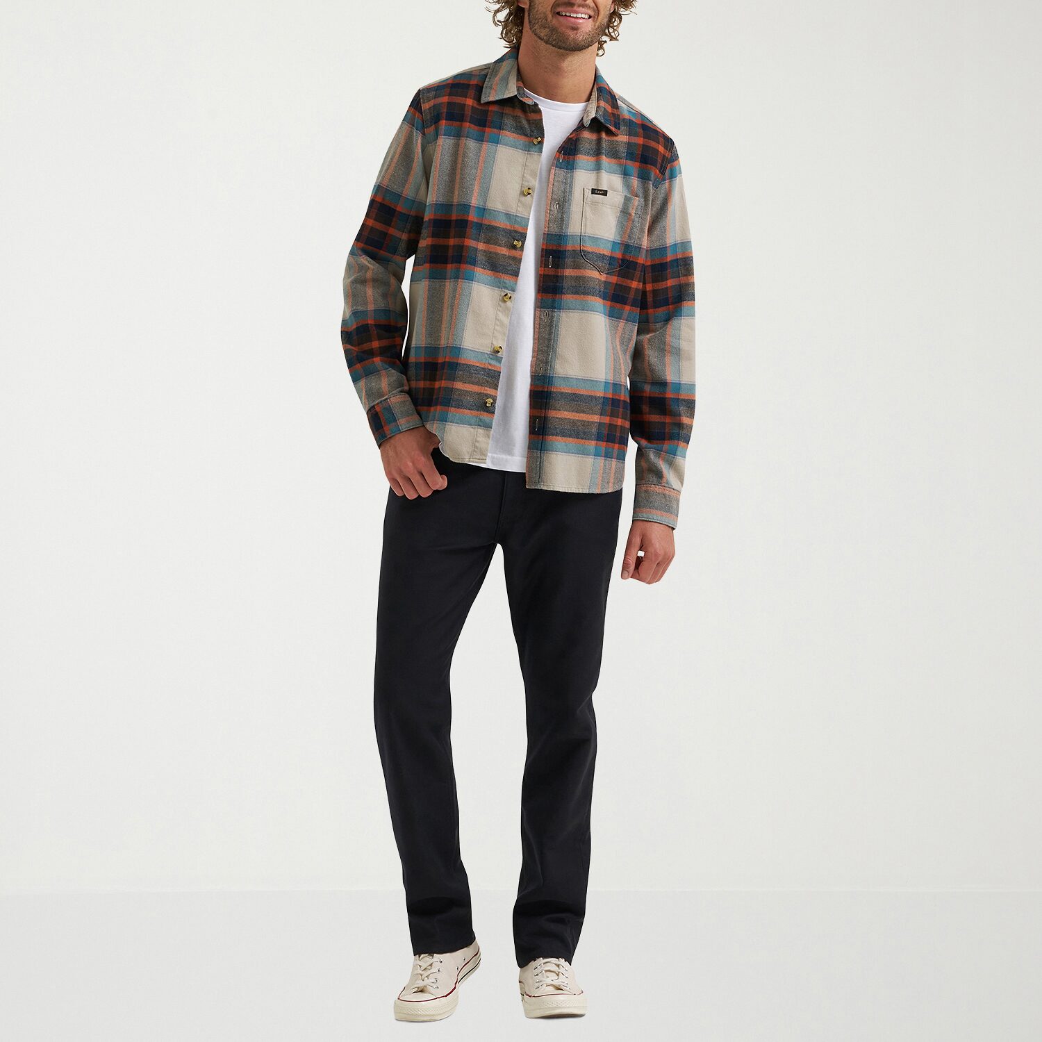 Lee All Purpose Mens Long Sleeve Regular Fit Flannel Shirt