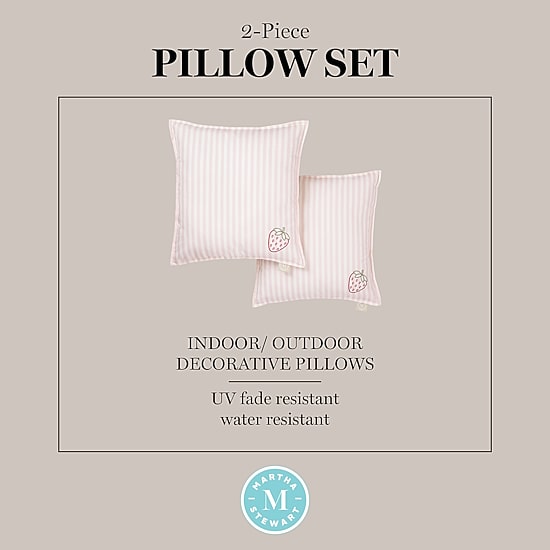 Martha Stewart Spring May Embroidered 2-pc. Rectangular Throw Pillow