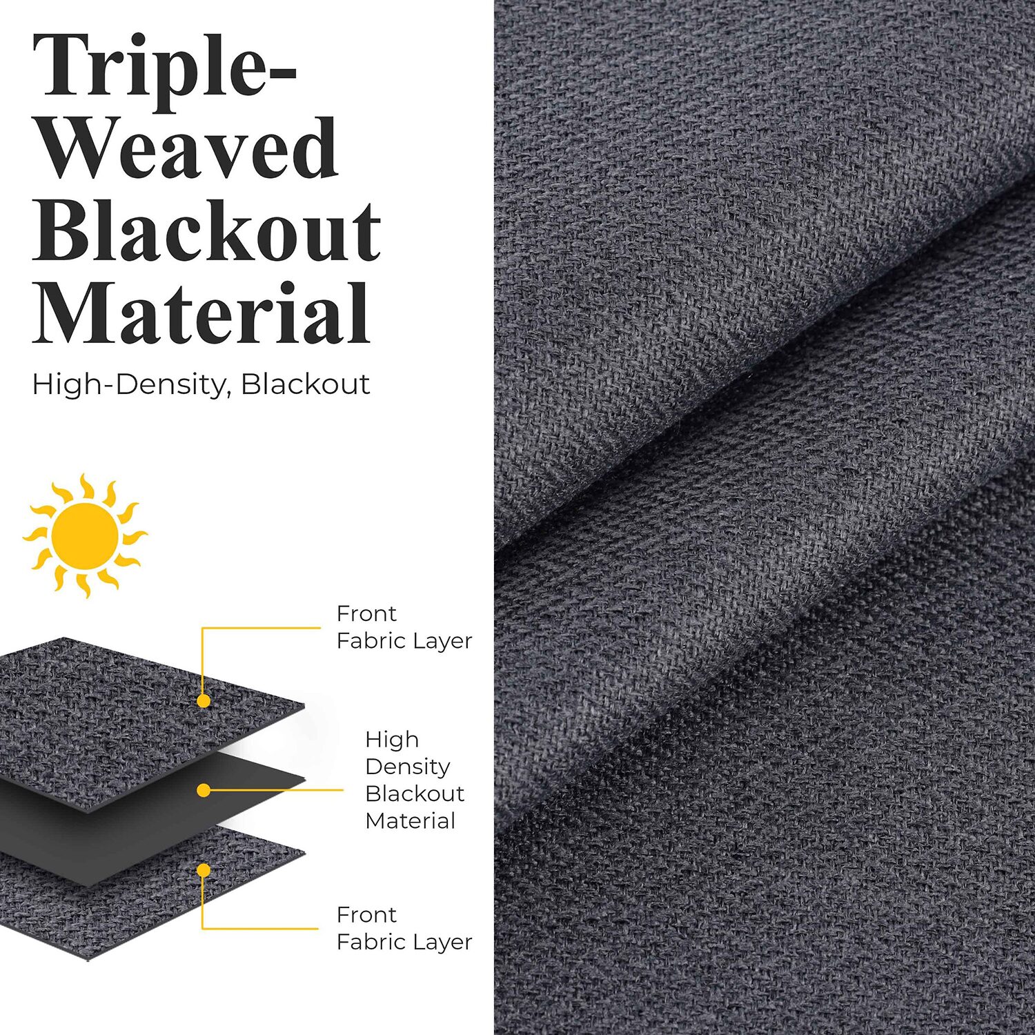 SUPERIOR® Nyan Grommet Top 100% Blackout Set of 2 Curtain Panel