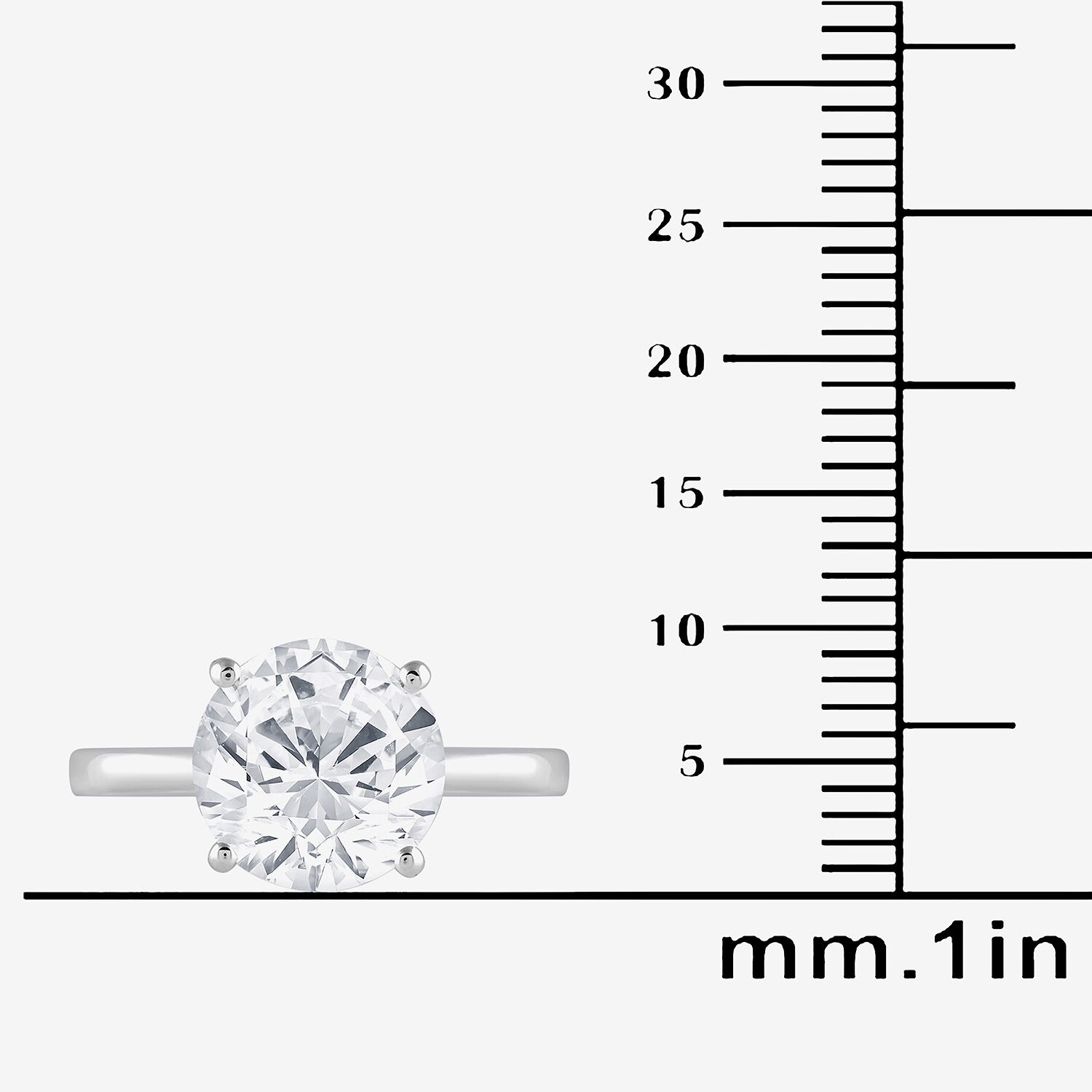 (G / Si1-Si2) Womens 3 1/2 CT. Lab Grown White Diamond 10K Gold Round Solitaire Engagement Ring