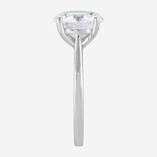 (G / Si1-Si2) Womens 3 1/2 CT. Lab Grown White Diamond 10K Gold Round Solitaire Engagement Ring
