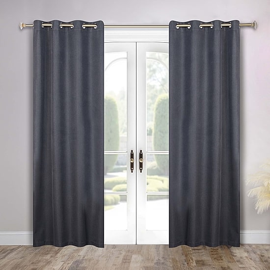 SUPERIOR® Nyan Grommet Top 100% Blackout Set of 2 Curtain Panel