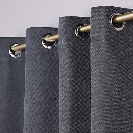 SUPERIOR® Nyan Grommet Top 100% Blackout Set of 2 Curtain Panel