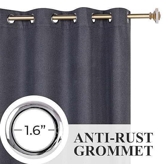 SUPERIOR® Nyan Grommet Top 100% Blackout Set of 2 Curtain Panel