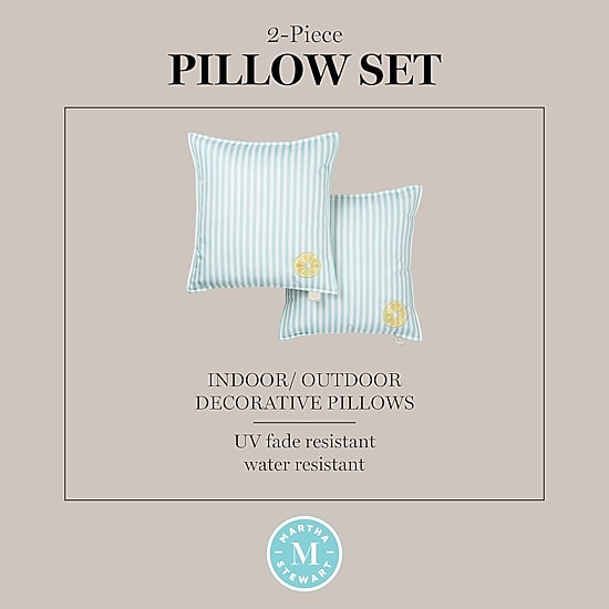 Martha Stewart Spring May Embroidered 2-pc. Rectangular Throw Pillow