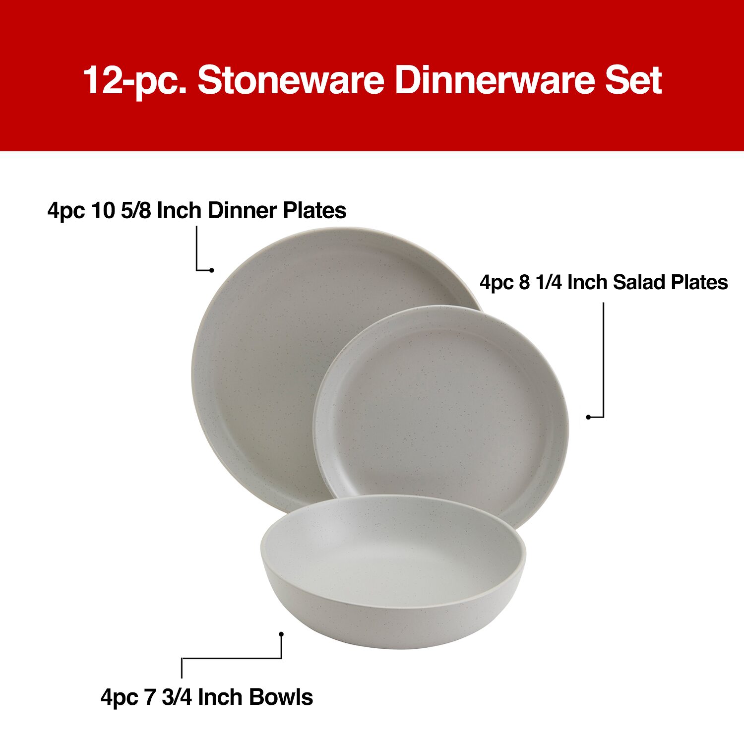 Fieldcrest Legacy Denim 12-pc. Stoneware Dinnerware Set