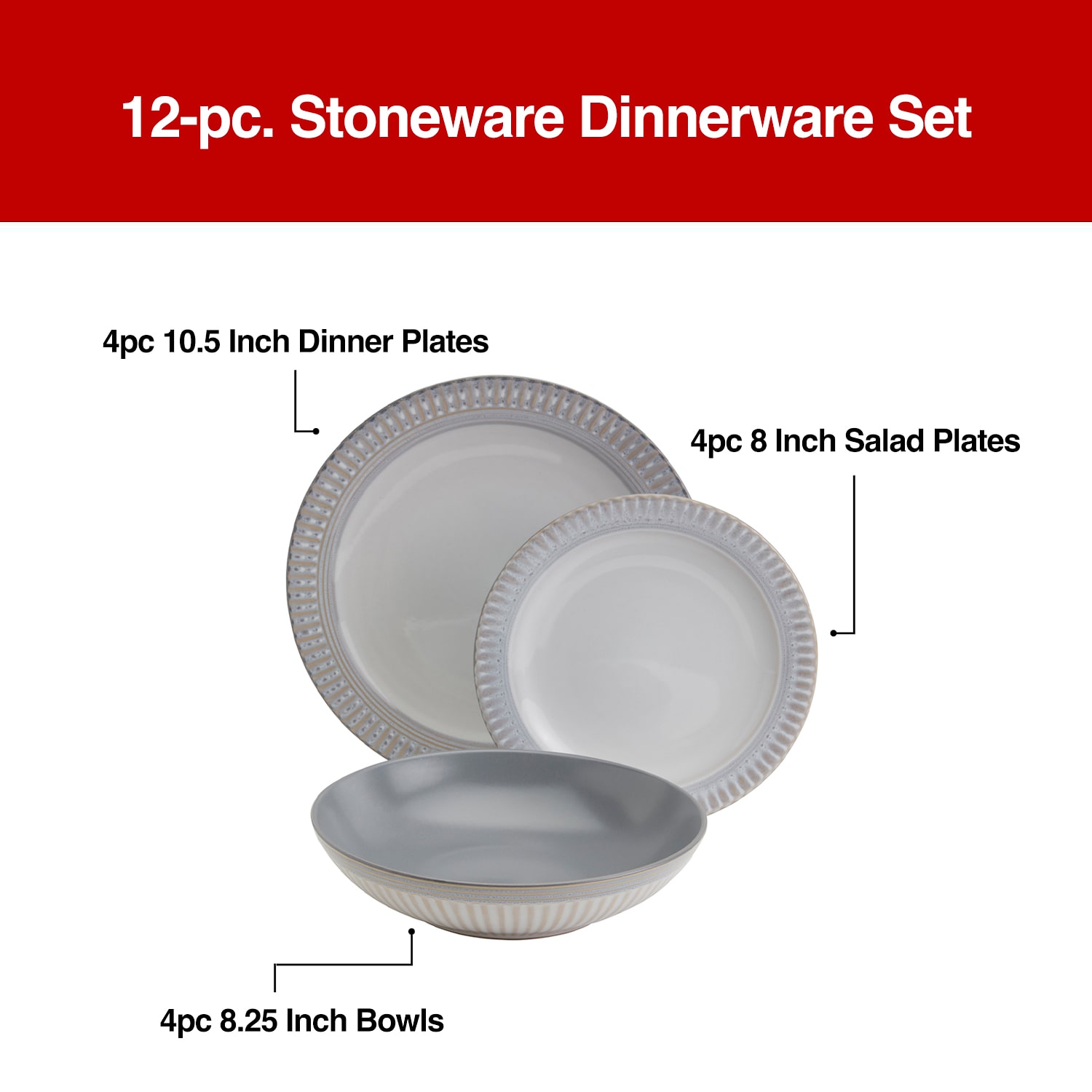 Fieldcrest Cambria 12-pc. Stoneware Dinnerware Set