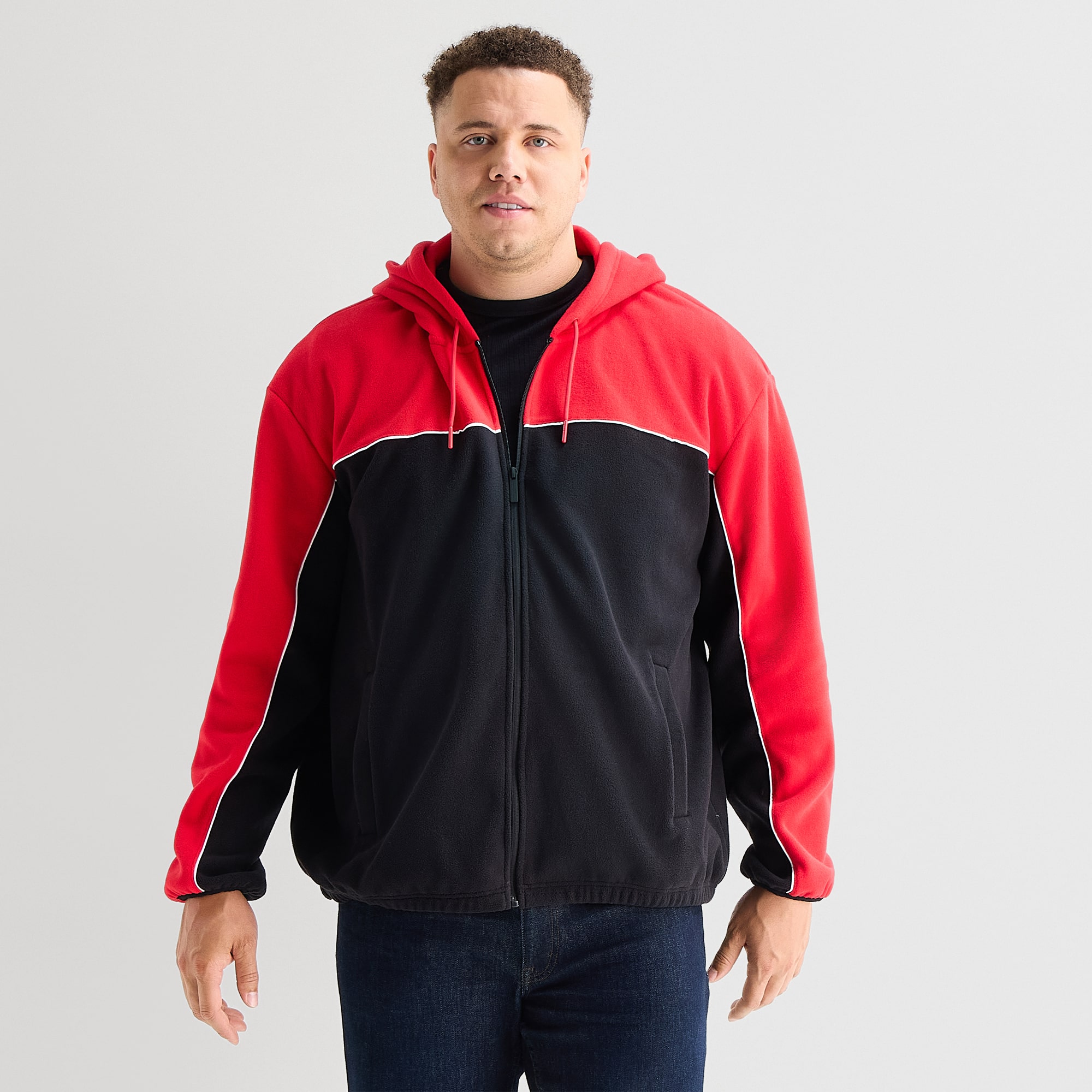 Shaquille O'Neal XLG™ Mens Big and Tall Fleece Lightweight Jacket