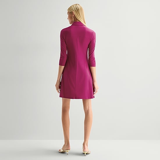 MSK Womens 3/4 Sleeve Shift Dress