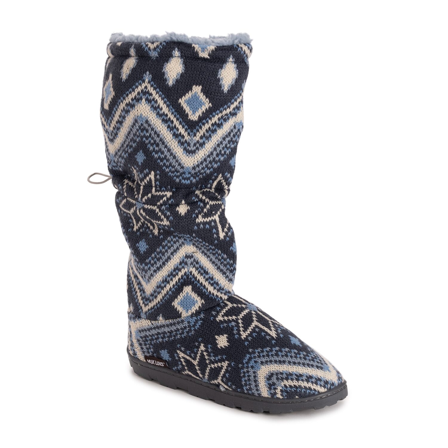 Muk Luks Ml F 26 Ds Slippers Womens Memory Foam Slip Resistant Bootie Slippers