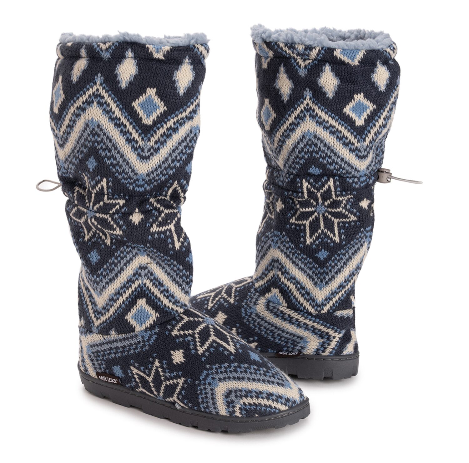Muk Luks Ml F 26 Ds Slippers Womens Memory Foam Slip Resistant Bootie Slippers