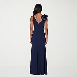 long dark blue dress and jcpenney formal flowy Wedtrend Women Navy Tiered Bridesmaid A Line Strapless Pleated Tiered Floor Length Ruffle Wedding Party Guest Dress, satin color / US4 Sweep Train Blue Cocktail Dresses - Women
