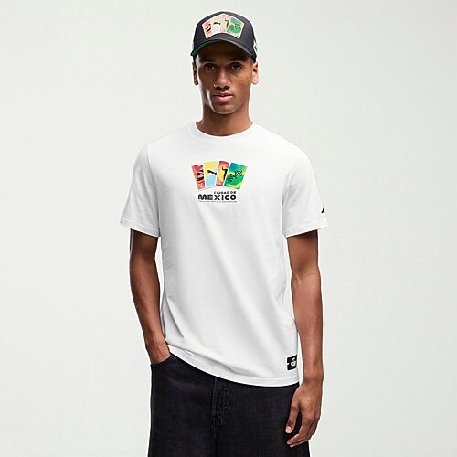 Puma Mens Crew Neck Short Sleeve Regular Fit Graphic T-Shirt, Large, White